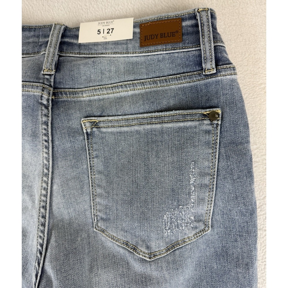 Judy Blue Relaxed Fit High-Rise Jeans Women's 5/27 Blue Stretch Denim JB82336LT - Picture 12 of 13